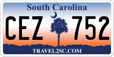 SC license plate CEZ752