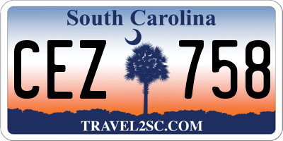 SC license plate CEZ758