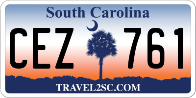 SC license plate CEZ761