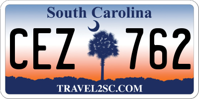 SC license plate CEZ762