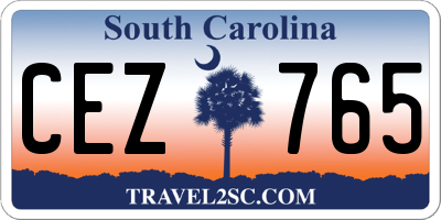 SC license plate CEZ765