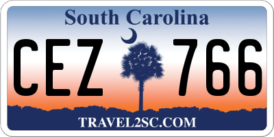 SC license plate CEZ766
