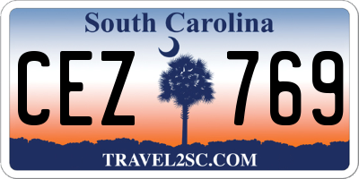 SC license plate CEZ769