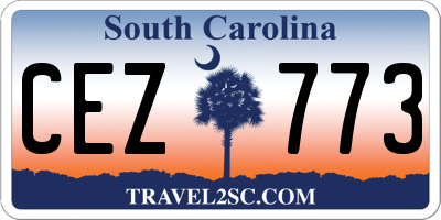 SC license plate CEZ773