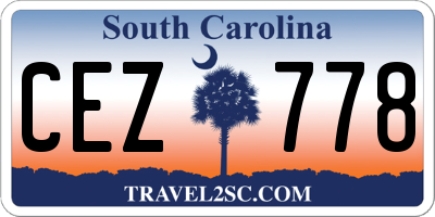 SC license plate CEZ778