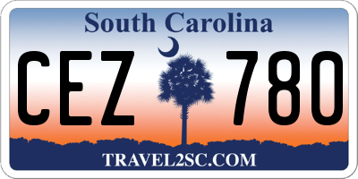 SC license plate CEZ780