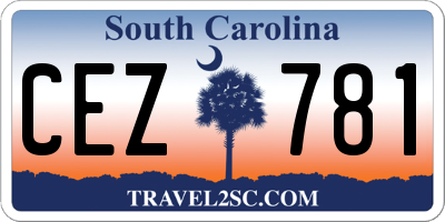 SC license plate CEZ781
