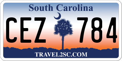 SC license plate CEZ784