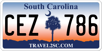 SC license plate CEZ786