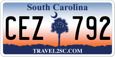 SC license plate CEZ792