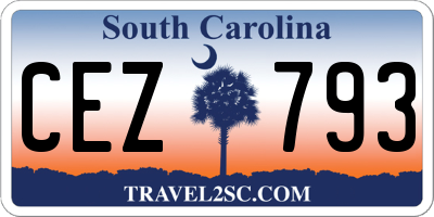 SC license plate CEZ793