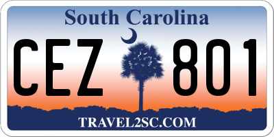 SC license plate CEZ801