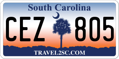 SC license plate CEZ805