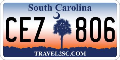SC license plate CEZ806