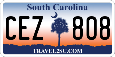 SC license plate CEZ808