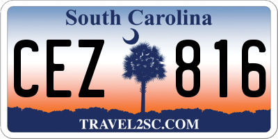 SC license plate CEZ816