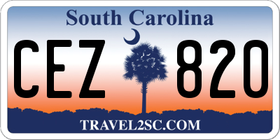 SC license plate CEZ820