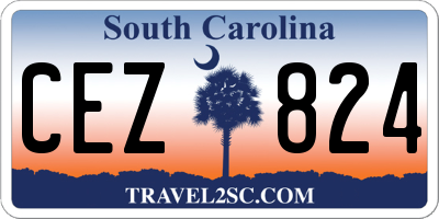 SC license plate CEZ824