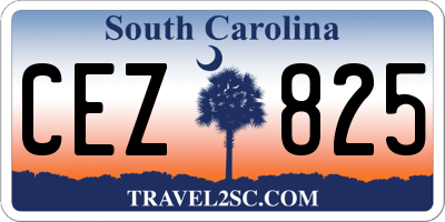 SC license plate CEZ825