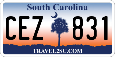 SC license plate CEZ831