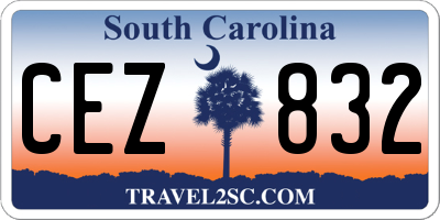 SC license plate CEZ832