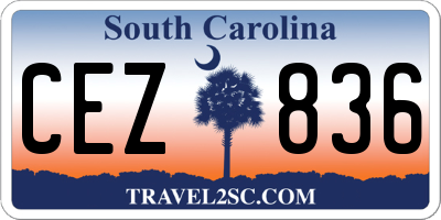 SC license plate CEZ836