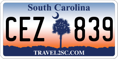 SC license plate CEZ839