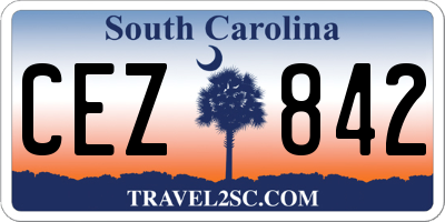SC license plate CEZ842