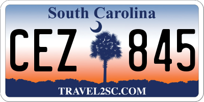 SC license plate CEZ845