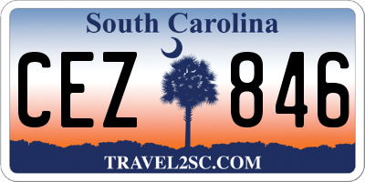 SC license plate CEZ846