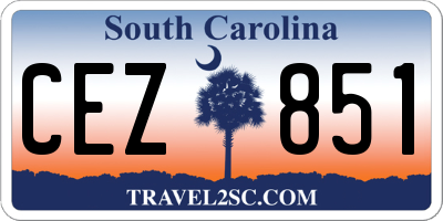 SC license plate CEZ851