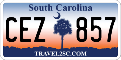 SC license plate CEZ857