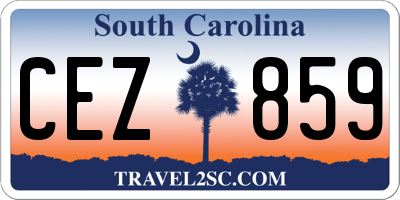 SC license plate CEZ859