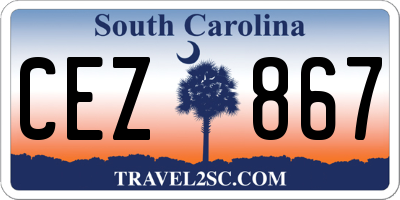 SC license plate CEZ867