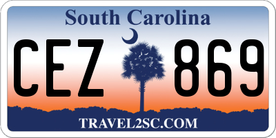 SC license plate CEZ869