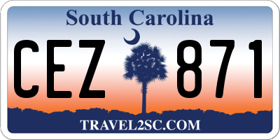 SC license plate CEZ871