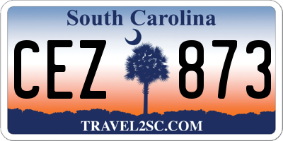 SC license plate CEZ873