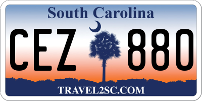 SC license plate CEZ880