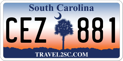 SC license plate CEZ881