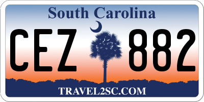 SC license plate CEZ882
