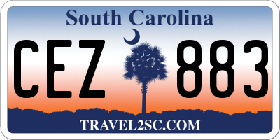 SC license plate CEZ883