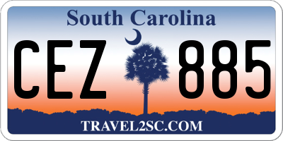 SC license plate CEZ885