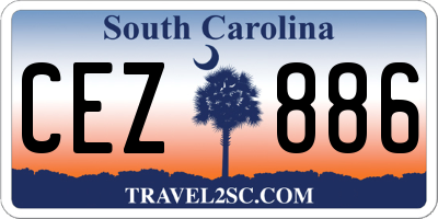 SC license plate CEZ886