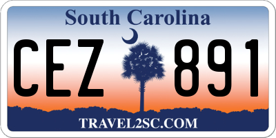 SC license plate CEZ891