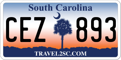 SC license plate CEZ893