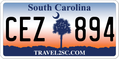 SC license plate CEZ894