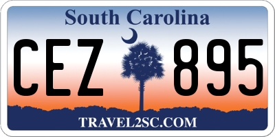 SC license plate CEZ895