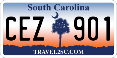 SC license plate CEZ901