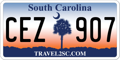 SC license plate CEZ907
