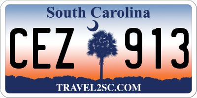 SC license plate CEZ913